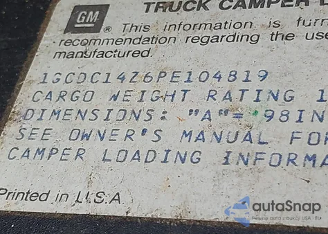 1993 Chevrolet Gmt-400 C1500 z USA, uszkodzony, nr VIN 1GCDC14Z6PE104819